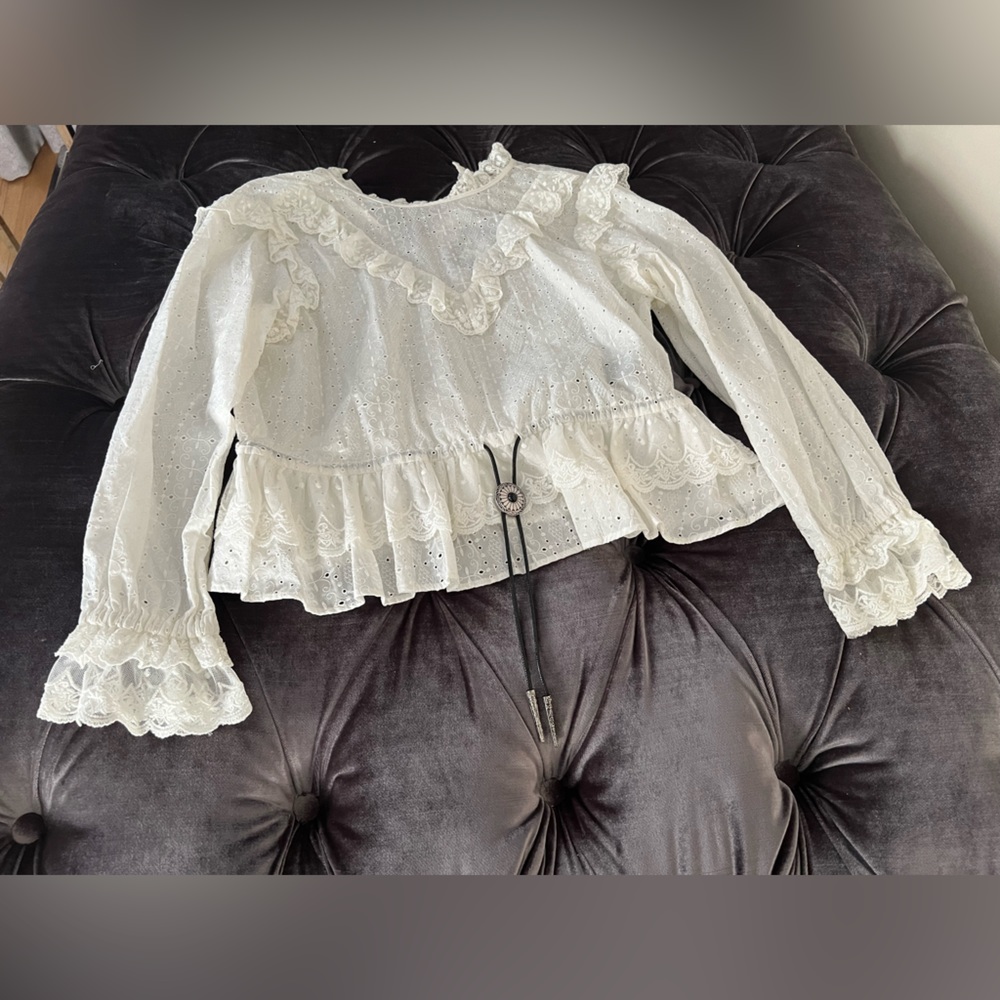 NWT The Kooples Beige Long Sleeve Top
